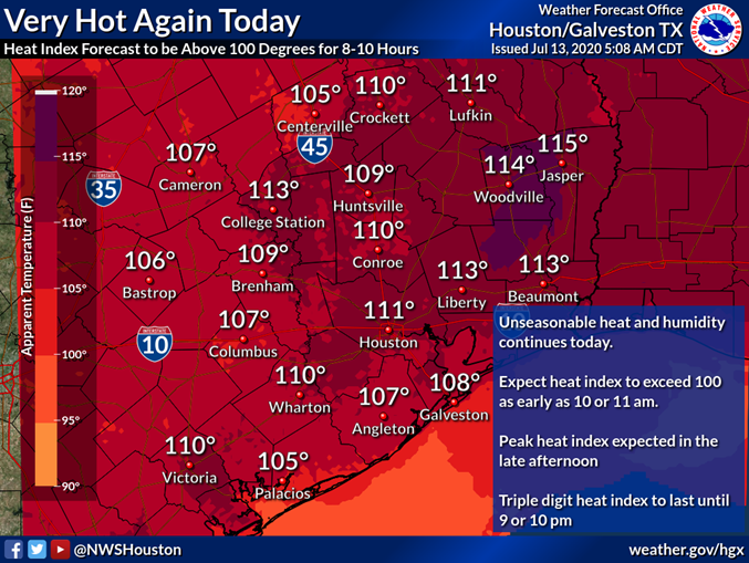 heat temperatures map