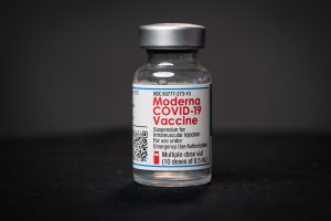 Vial of Moderna vaccine